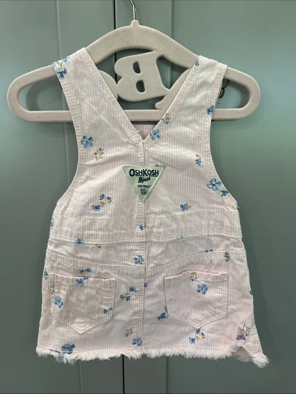OshKosh B'gosh 3M Girls Floral Overall Dress with Flowers